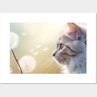 Cat Furry Pet Animal Tranquil Peaceful Posters and Art